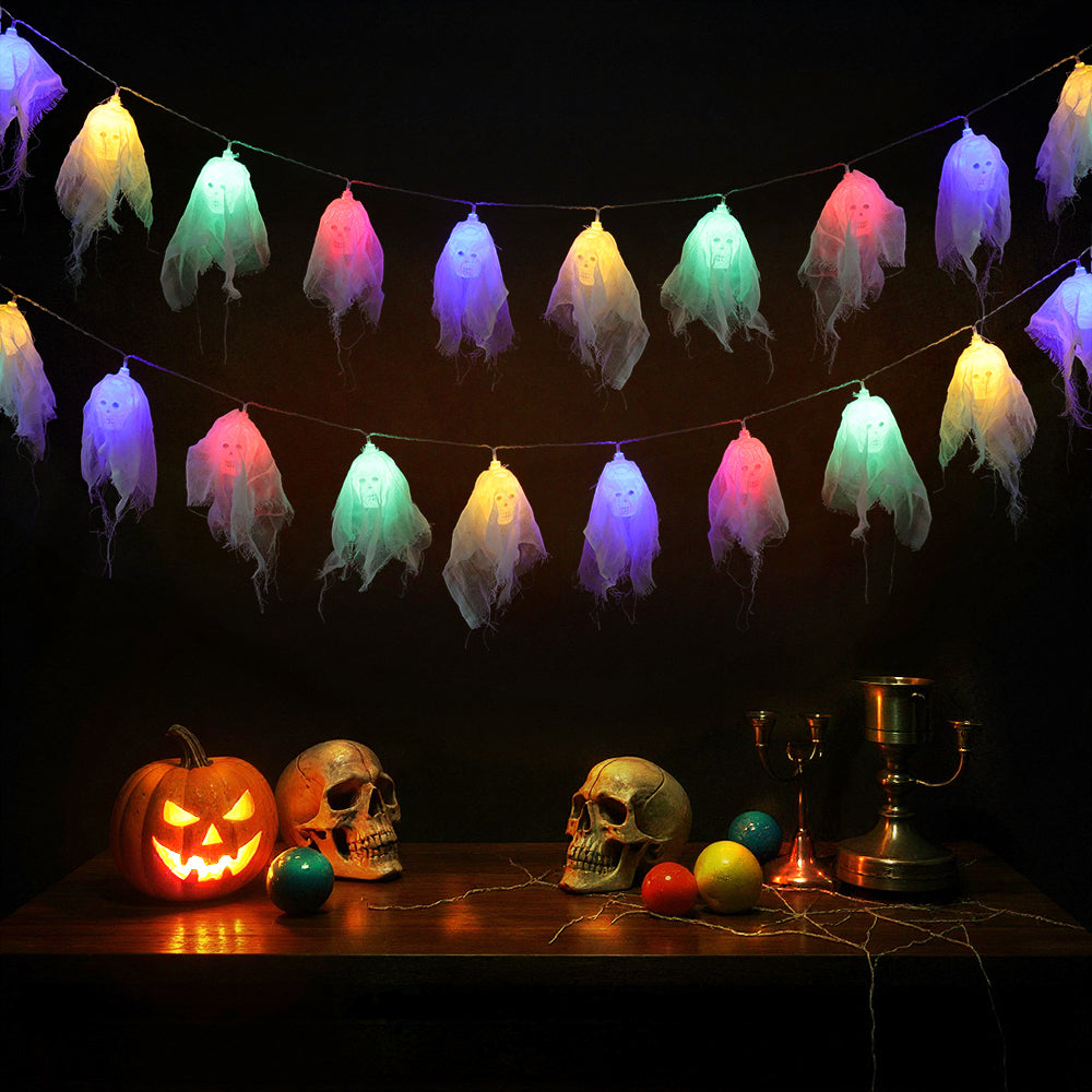 20 Halloween LED Skull Lights for Indoor Outdoor