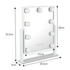 9 LED Bulbs Hollywood Vanity Mirror with 3 Colour Lighting Modes