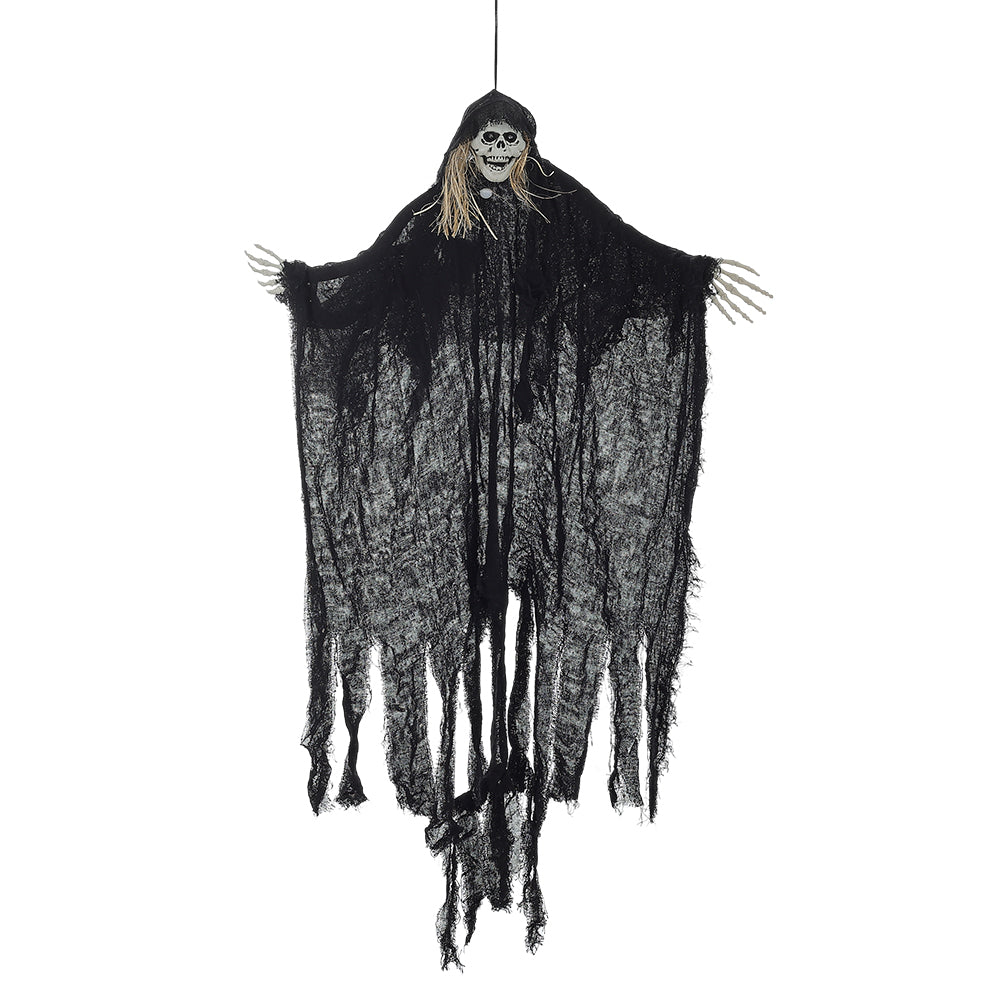 Halloween Hanging Skeleton Ghost with Sensor