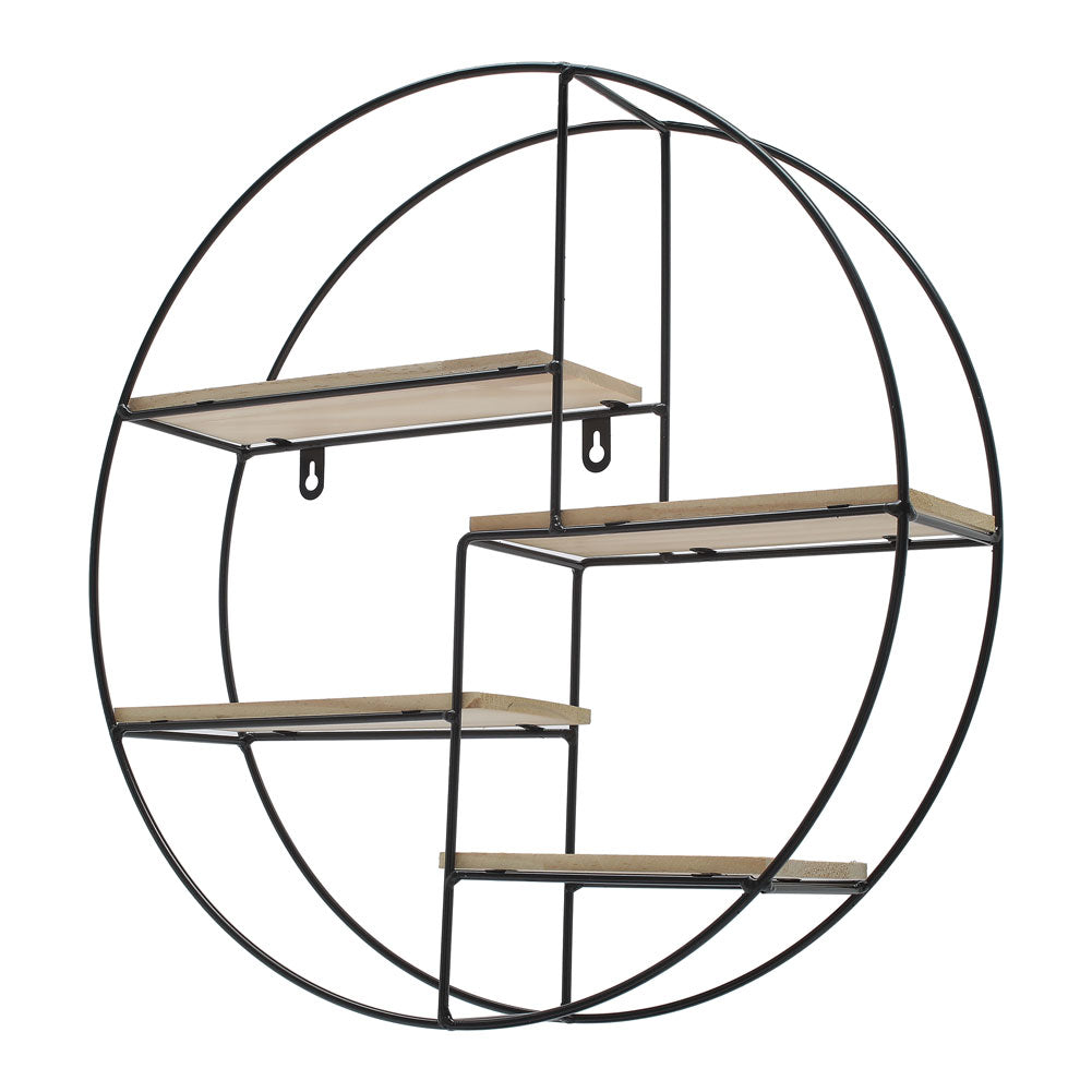 Modern Round Floating Decorative Wall Shelf