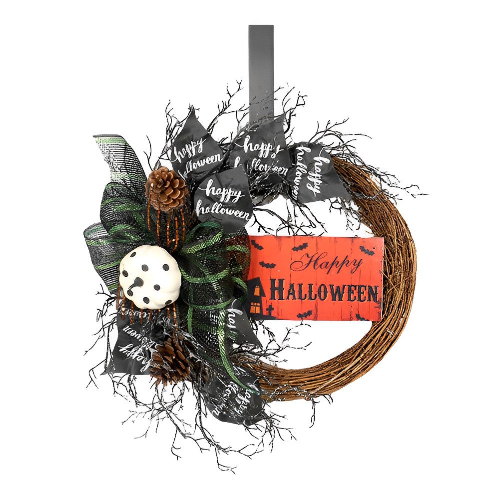 Halloween Wreath with Bows