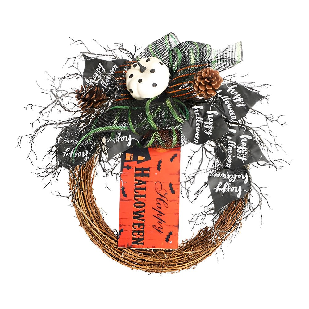 Halloween Wreath with Bows
