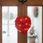 LED Light Red Feather Creative Hanging Ornament