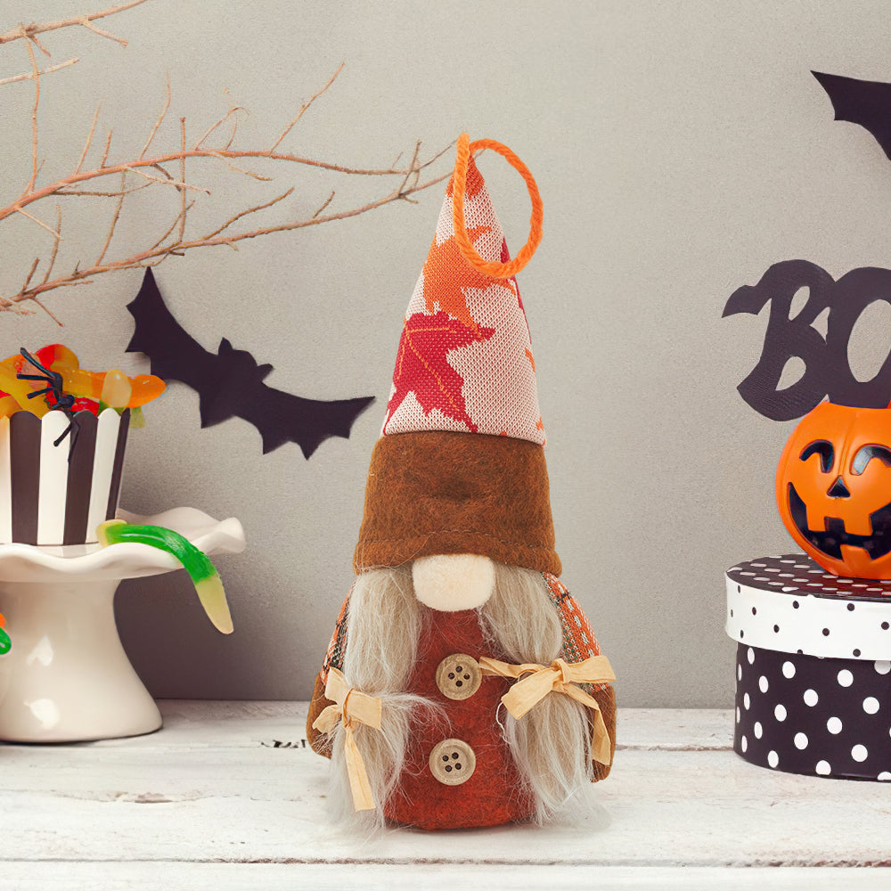 LED Thanksgiving Harvest Maple Gnome Plush Doll