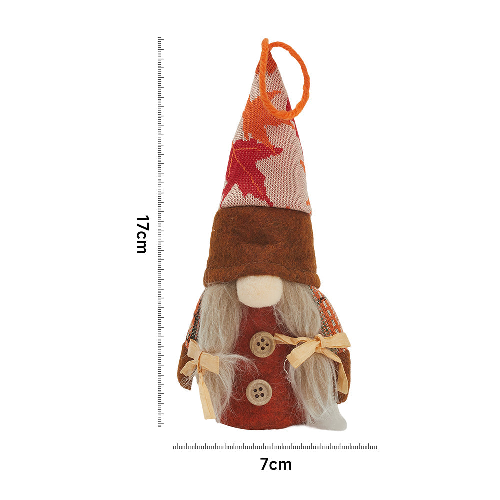 LED Thanksgiving Harvest Maple Gnome Plush Doll