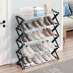 Foldable Multi-Tier Metal Shoe Rack