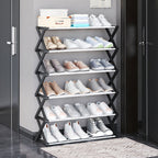Foldable Multi-Tier Metal Shoe Rack