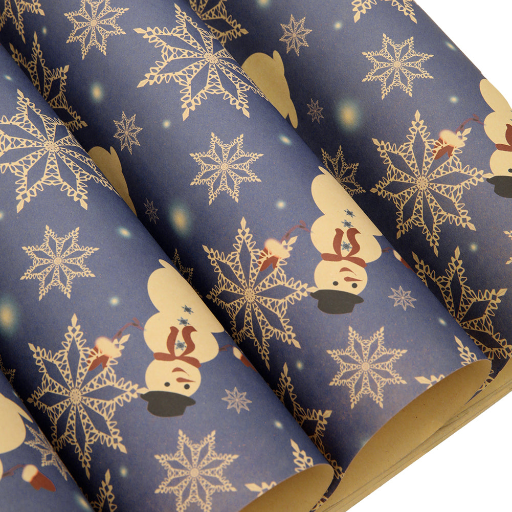 Set of 10 Christmas rustic kraft wrapping paper sheets by Garden Sanctuary featuring festive holiday designs.