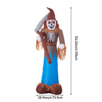 10ft Halloween Lighted Scarecrow Grim Reaper Inflatable with Scythe