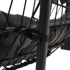 Outdoor Hanging 2-Seater Swing Egg Chair with Four-Leg Stand