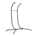 Outdoor Hanging 2-Seater Swing Egg Chair with Four-Leg Stand