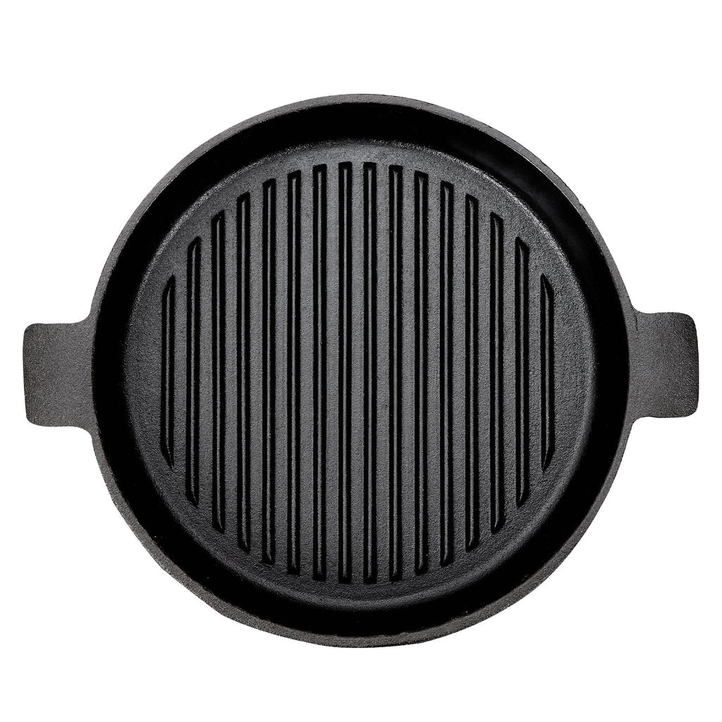 Black Round Cast Iron Grill Pan