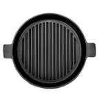 Black Round Cast Iron Grill Pan