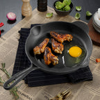 Round Cast Iron Skillet Frying Pan with Handle