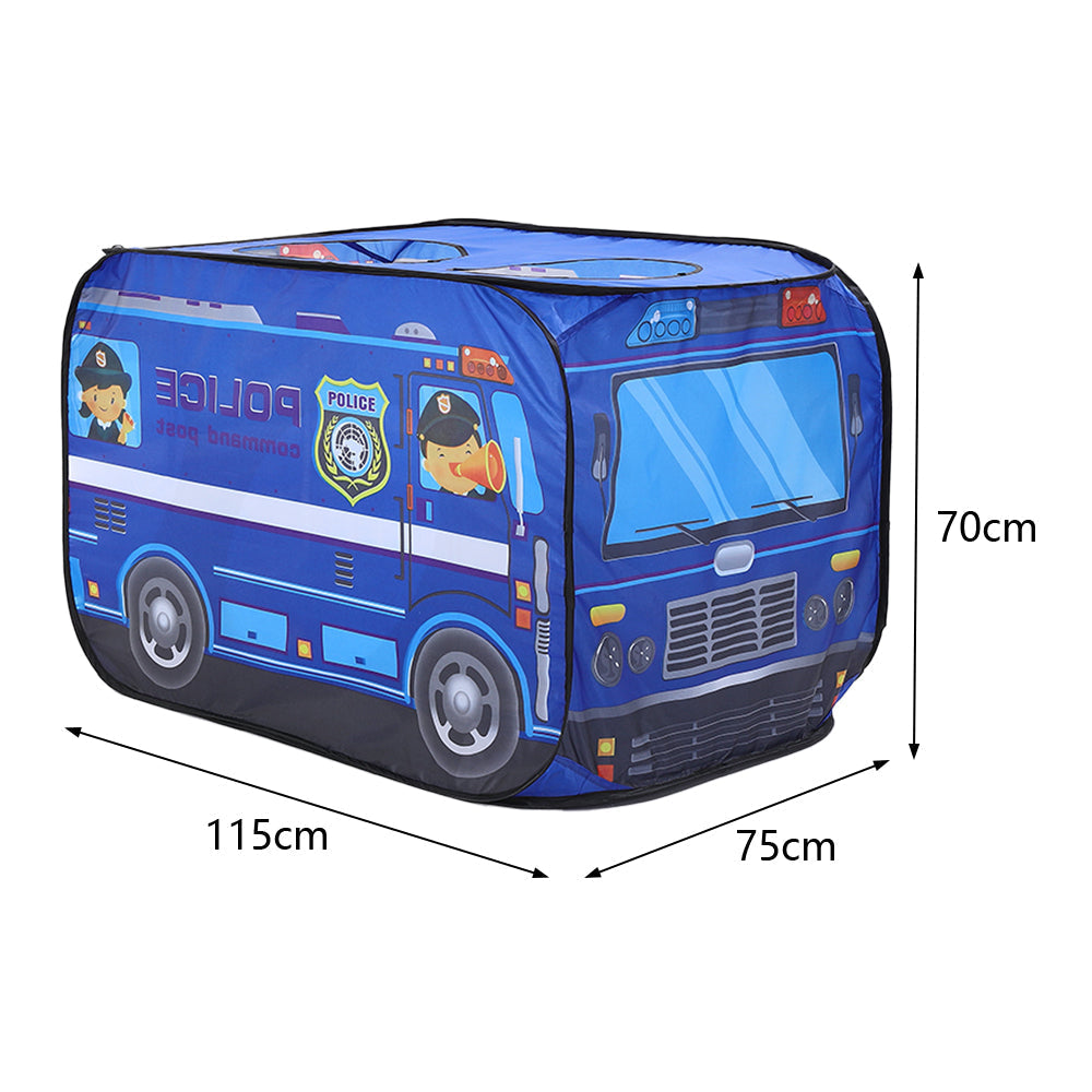 Police Truck Foldable Tent Pop Up Kids Playhouse