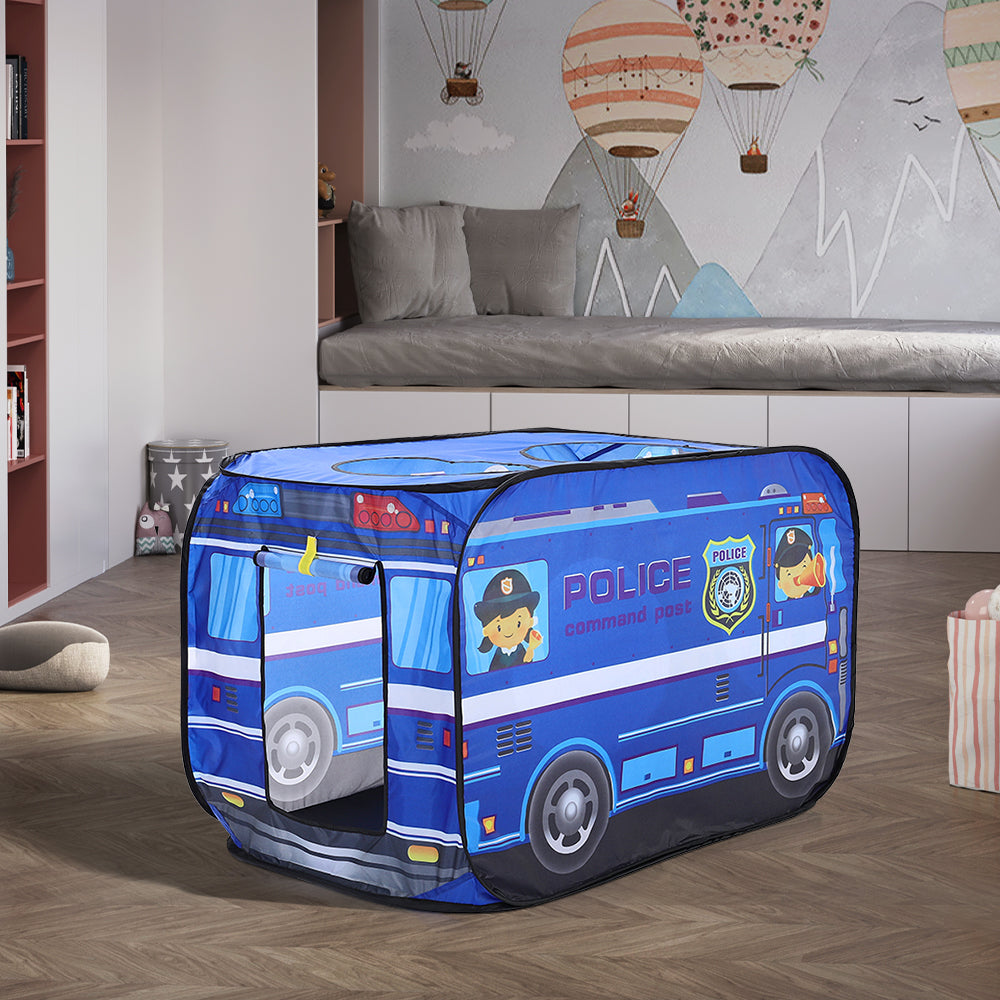 Police Truck Foldable Tent Pop Up Kids Playhouse
