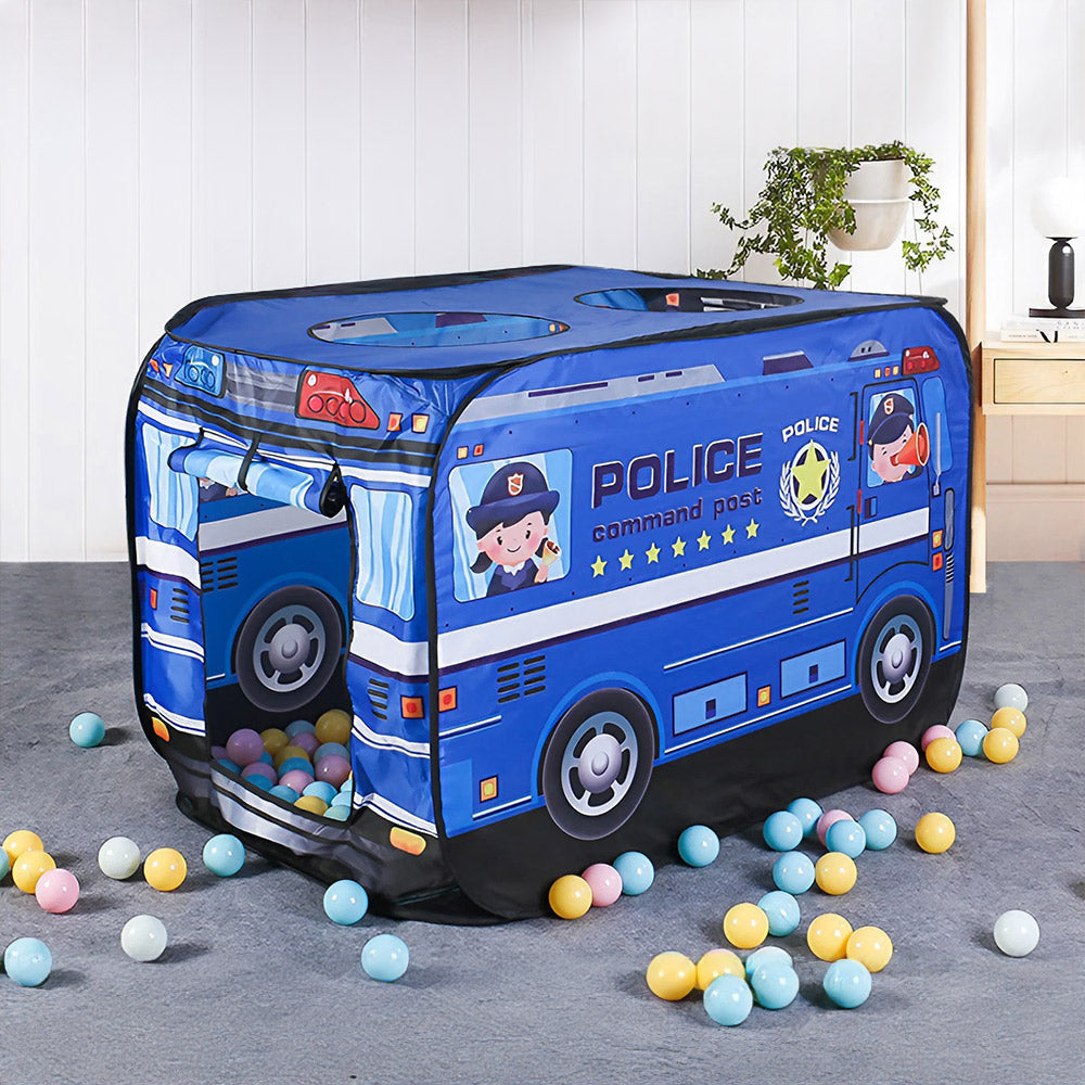 Police Truck Foldable Tent Pop Up Kids Playhouse