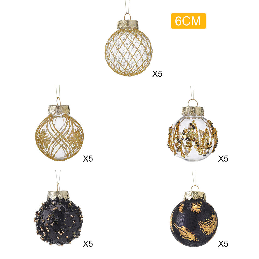 25Pcs Christmas Ball Ornament Set
