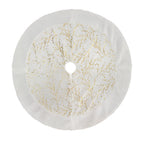 Hot Stamping Golden Twig Plush Christmas Tree Skirt