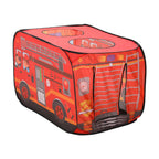 Fire Engine-Themed Play Tent with 2 Top Openings