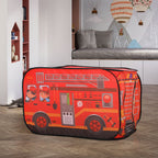 Fire Engine-Themed Play Tent with 2 Top Openings