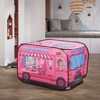 Ice Cream Truck-Themed Play Tent with 2 Top Openings