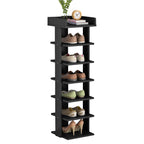 7-Tier Wooden Narrow Shoes Rack