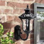 Traditional Textured Black Outdoor Wall Lantern