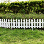 Plastic Picket Garden Fence Path Border Set of 4