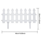 Plastic Picket Garden Fence Path Border Set of 4