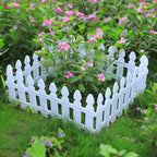 Plastic Picket Garden Fence Path Border Set of 4