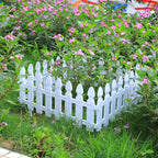 Plastic Picket Garden Fence Path Border Set of 4