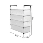 Garden Sanctuary 5-Tier Shoe Rack with multiple shelves for organized storage of footwear, made of durable metal.
