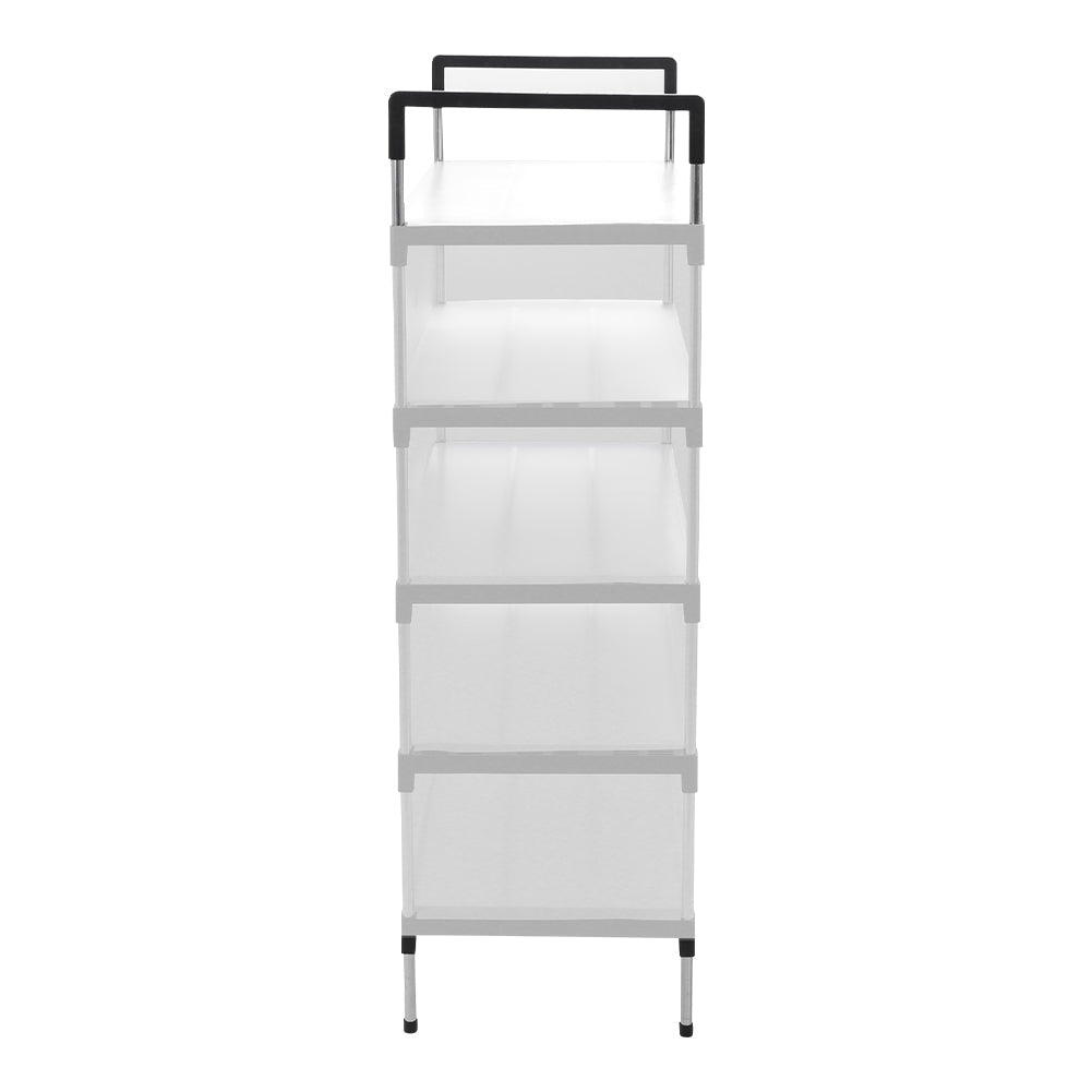 5-tier shoe rack by Garden Sanctuary with multiple shelves for organized shoe storage and easy access.