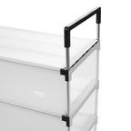 Five-tier shoe rack by Garden Sanctuary with multiple shelves for organized footwear storage.
