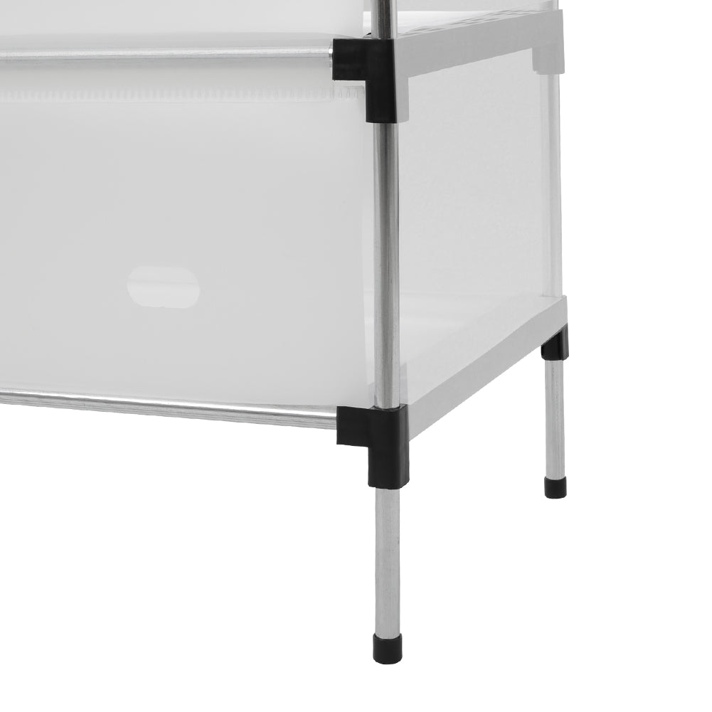 5-tier shoe rack by Garden Sanctuary with multiple shelves for organized shoe storage, sturdy design, and easy access.