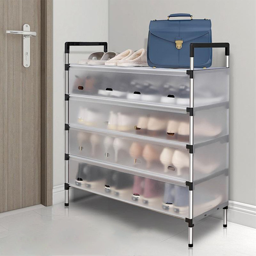 5-tier shoe rack by Garden Sanctuary with multiple shelves for organized shoe storage, shown in a clean, modern design.