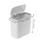 13L Press-to-Open Corner Hanging Trash Bin