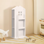 White Kids' House Frame Rotating Bookshelf