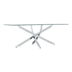 Modern and Futuristic Clear Glass Top Coffee End Table