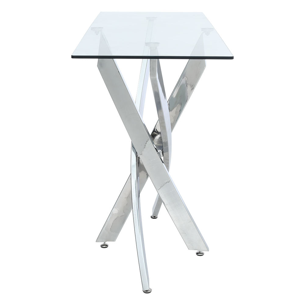 Modern and Futuristic Clear Glass Top Coffee End Table