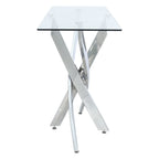 Modern and Futuristic Clear Glass Top Coffee End Table