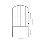 25 Panels 31x61cm Metal Garden Edging Fence Yard Borders Decor