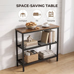 3-Tier Industrial Console Table