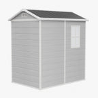 4 x 6 ft Plastic Garden Storage Shed with Apex Roof & Lockable Door