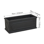 70cm Black Cement Flower Pot