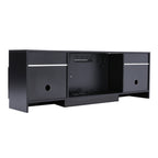Recessed Electric Fireplace TV Stand with Closed Storage