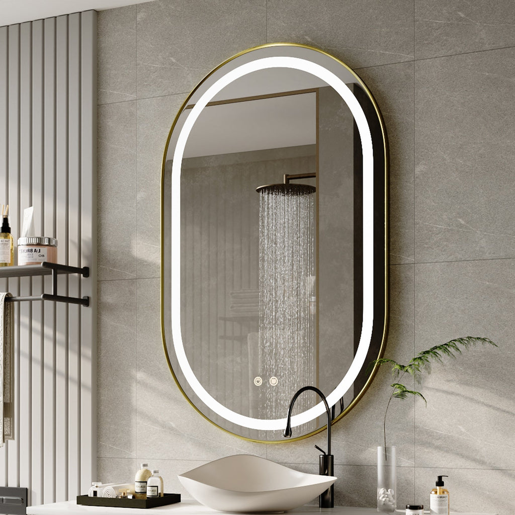 Wall Mounted Oval LED Bathroom Mirror