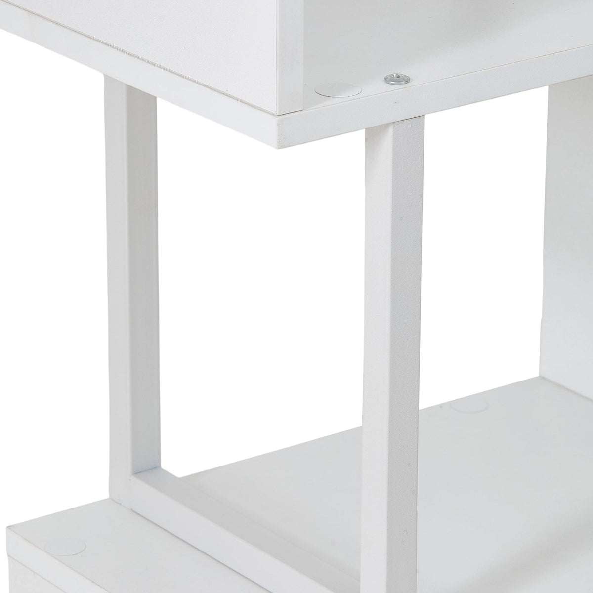 S-shaped Geometric Storage Rack with LED Lights