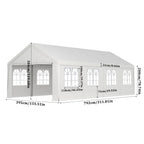 Garden Party Tent with Removable Sidewalls and Doors